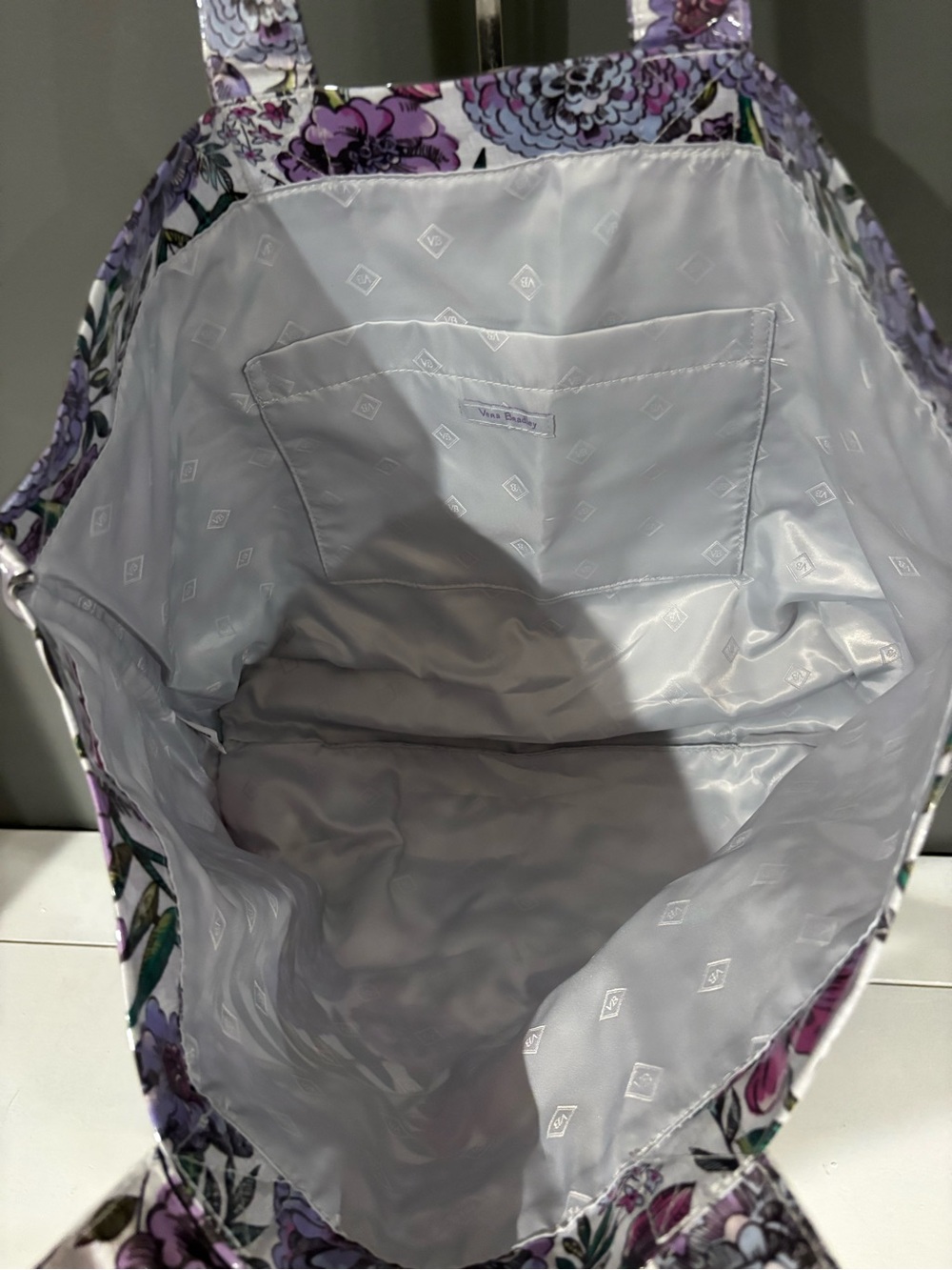 Vera Bradley Floral Canvas Tote in Purple, Pink and Green - Picture 3 of 3